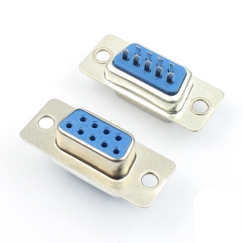 Cổng DB9 Cái 9 chân thẳng 2 hàng hàn nối Dây