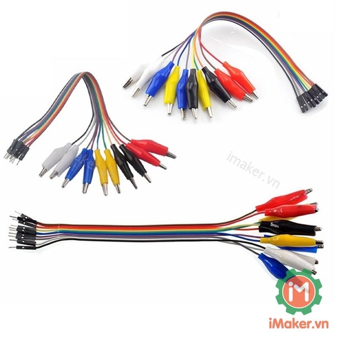 Dây cắm test board cái có đầu kẹp - 1 sợi màu ngẫu nhiên