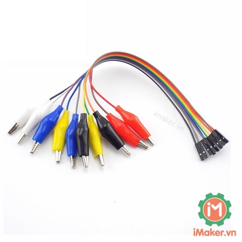 Dây cắm test board đực có đầu kẹp - 1 sợi màu ngẫu nhiên