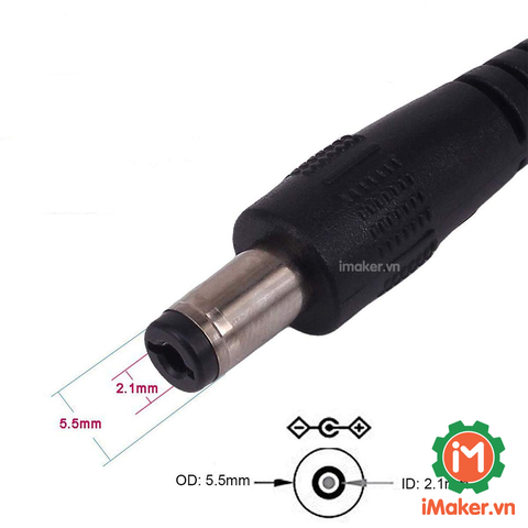 Dây cáp USB sang cổng DC 5.5 x 2.1 mm - USB to DC