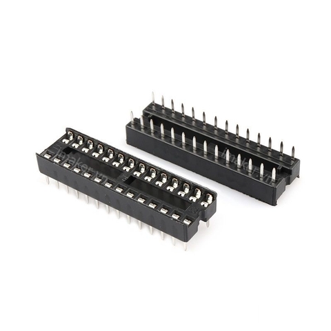 Đế IC 28 chân vuông hẹp hai hàng 2.54mm 1A 60VAC