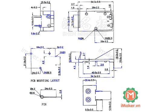 Đế Pin 9V nối Dây dài 15cm