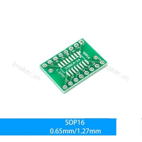 Đế ra chân SMD sang DIP SOP16 Mini