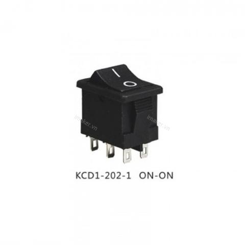 KCD1-6P công tắc ON-OFF 6Pin 10A màu Đen