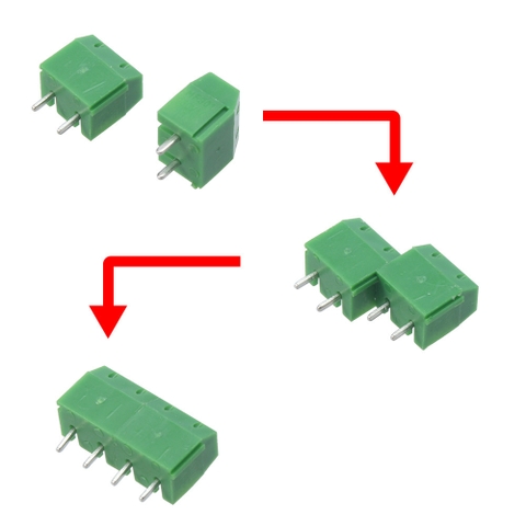 KF301-3P Domino 3 chân thẳng 5.08mm hàn PCB