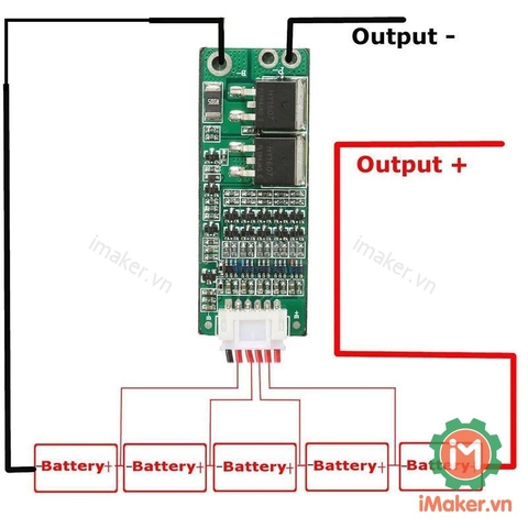 Mạch sạc Pin 18650 5 Viên 5S 15A có bảo vệ