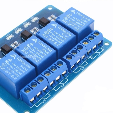 Module 4 Relay với Opto cách ly 5VDC - kích MỨC THẤP