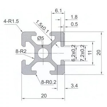 Nhôm định hình 2020 EU Trắng - YÊU CẦU ĐẶT TRƯỚC