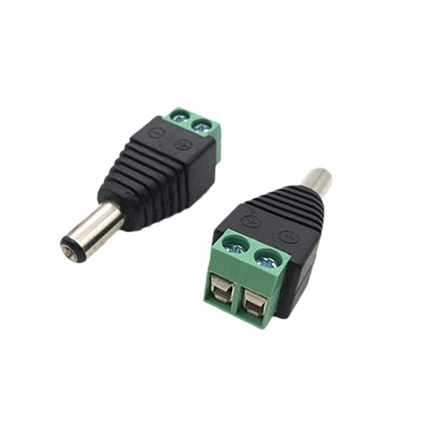 DC5521 Jack nối nguồn DC Đực nối Dây Kim 2.1mm Kèm Domino