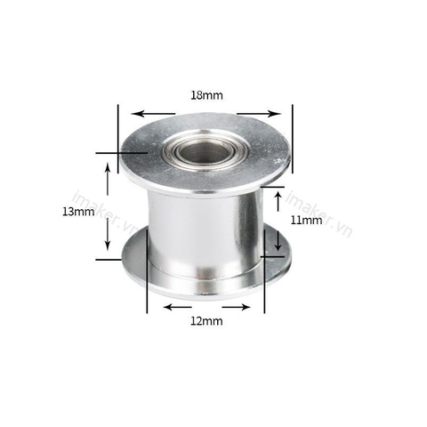 Pulley ròng rọc GT2 Trơn - Trục 5mm Bản 10mm