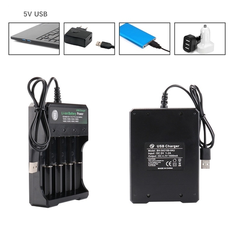 Bộ sạc Pin 18650 Bmax đầu USB 4 viên