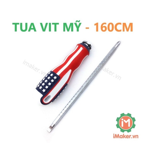 Tô vít, Tua vít 2 đầu Cờ Mỹ thép CRV chống gỉ dài 16cm