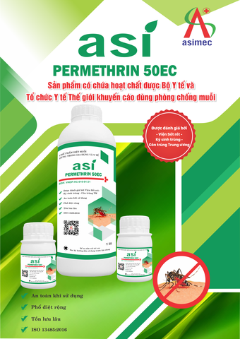 ASI-PERMETHRIN 50EC: Chế phẩm diệt muỗi dùng trong gia dụng và y tế