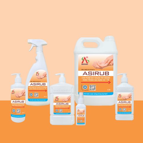 ASIRUB: Chế phẩm sát khuẩn tay nhanh dùng trong gia dụng và y tế