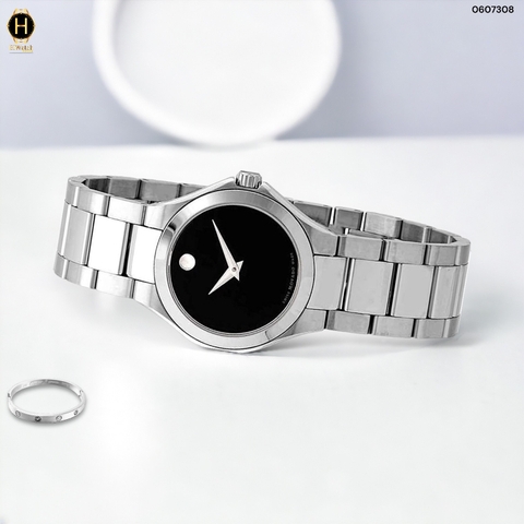 Đồng Hồ Nữ Movado Quartz Defio Black Dial Ladies 0607308 