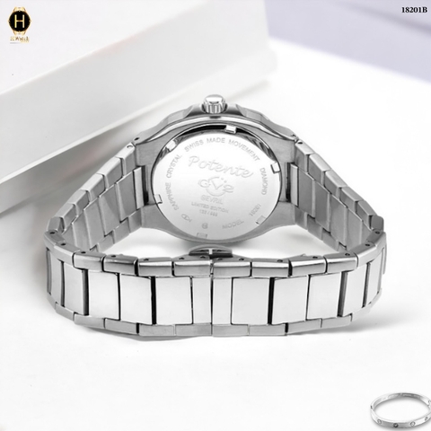 Đồng Hồ Nữ GV2 By Gevril Quartz Potente Diamond Limited Edition 18201B