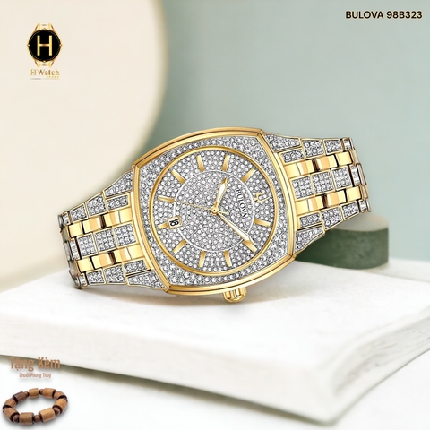 Đồng Hồ Nam Bulova Quartz  Phantom Crystal Demi Gold 98B323 Cao Thai Sơn