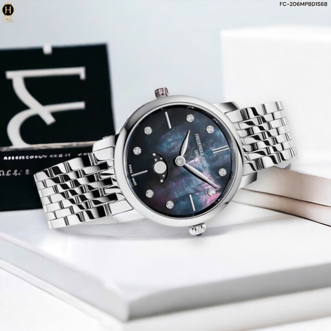 Đồng Hồ Nữ Frederique Constant Quartz Slimline Moonphase FC-206MPBD1S6B ( FC206MPBD1S6B )