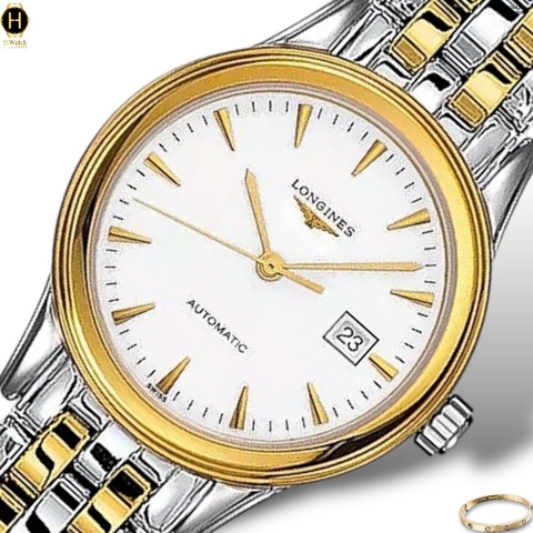 Đồng Hồ Nữ Longines Automatic Flagship L4.374.3.22.7 ( L43743227 ) Dây Thép Demi Mặt Trắng Sapphire