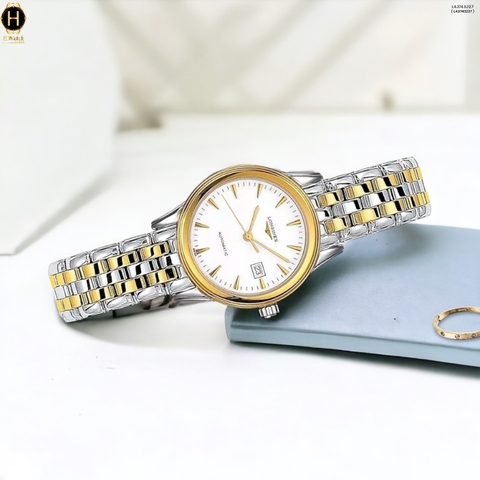 Đồng Hồ Nữ Longines Automatic Flagship L4.374.3.22.7 ( L43743227 ) Dây Thép Demi Mặt Trắng Sapphire