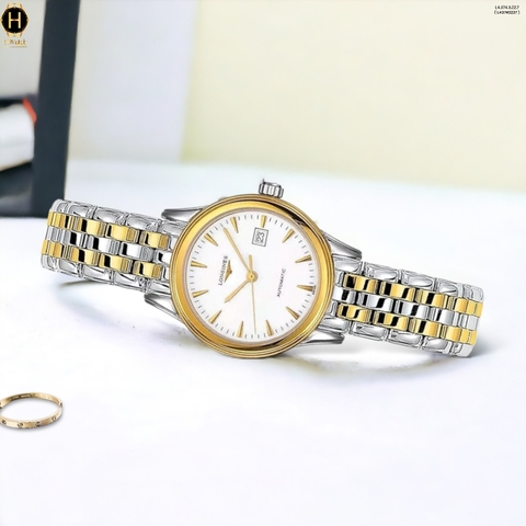 Đồng Hồ Nữ Longines Automatic Flagship L4.374.3.22.7 ( L43743227 ) Dây Thép Demi Mặt Trắng Sapphire