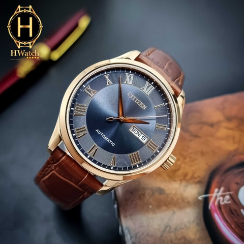 ng H Nam Citizen Automatic NH8363 14H Day Da V Vang H ng M t Xanh Lam