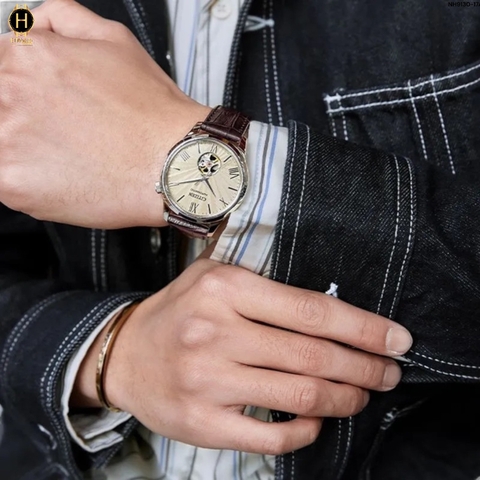 Đồng Hồ Nam Citizen Automatic Mechanical Open Heart NH9130-17A