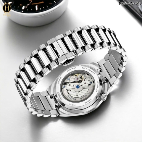 Đồng Hồ Nam Citizen Automatic Tsuyosa Small Second Blue NK5010-51L