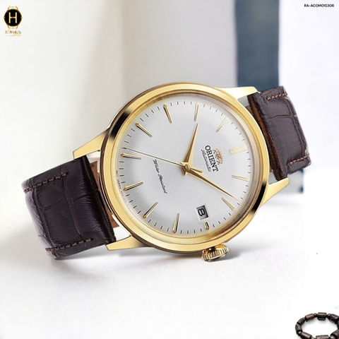 Đồng Hồ Nam Orient Automatic Contemporary Classic Bambino RA-AC0M01S30B ( RA-AC0M01S10B ) ( RA-AC0M01S ) Dây Da Nâu Thép Vàng Mặt Trắng