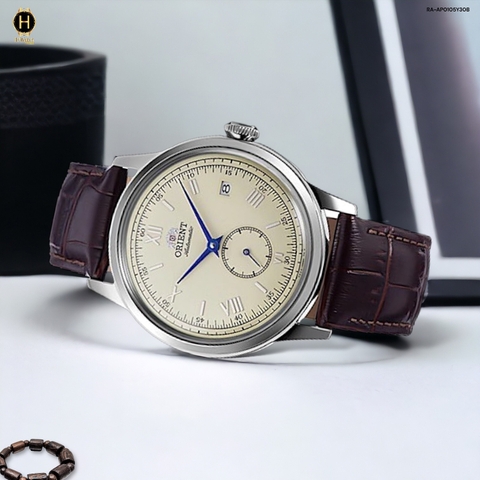 Đồng Hồ Nam Orient Automatic Classic Bambino 38 Small Seconds RA-AP0105Y30B ( RA-AP0105Y ) Dây Da Nâu Vỏ Thép Mặt Trắng Ngà