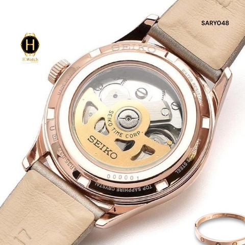 Đồng Hồ Nữ Seiko Automatic Presage Zen Garden Sakura SARY048 Mặt Trắng