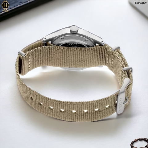 Đồng Hồ Nam Seiko 5 Automatic Sports Field SRPG35K1 ( SRPG35 ) Dây Dù Mặt Đen