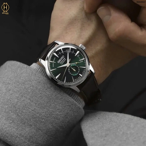 Đồng Hồ Nam Seiko Automatic Presage Cocktail SSA459J1 ( SSA459 ) Dây Da Mặt Xanh Lá