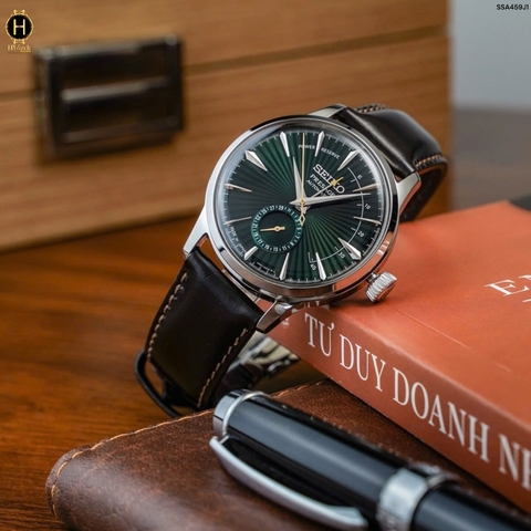 Đồng Hồ Nam Seiko Automatic Presage Cocktail SSA459J1 ( SSA459 ) Dây Da Mặt Xanh Lá