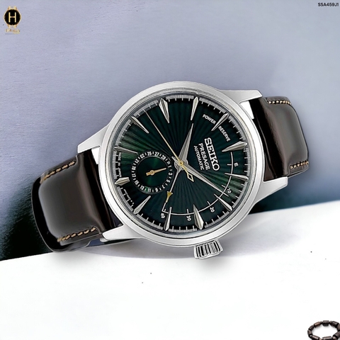 Đồng Hồ Nam Seiko Automatic Presage Cocktail SSA459J1 ( SSA459 ) Dây Da Mặt Xanh Lá