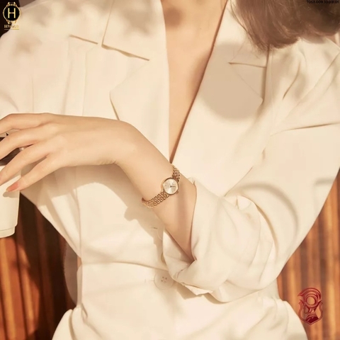 Đồng Hồ Nữ Tissot Quartz Lovely Dây Thép Vàng Hồng Mặt Trắng Sapphire T058.009.33.031.01 ( T0580093303101 )