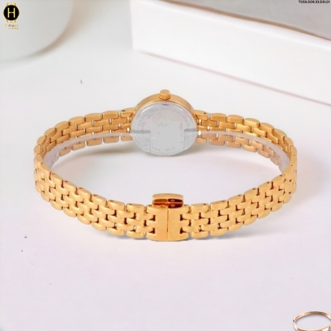 Đồng Hồ Nữ Tissot Quartz Lovely Dây Thép Vàng Hồng Mặt Trắng Sapphire T058.009.33.031.01 ( T0580093303101 )