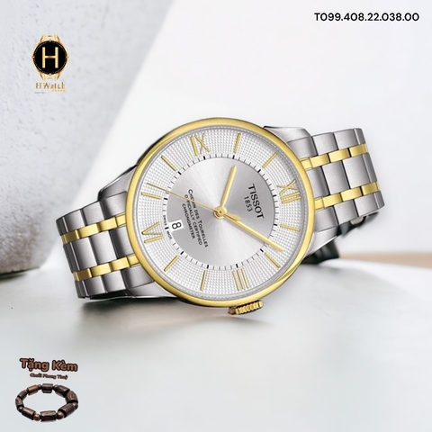 Đồng Hồ Nam Tissot Automatic Chemin Des Tourelles Cosc Demi Gold T099.408.22.038.00 (T0994082203800) 