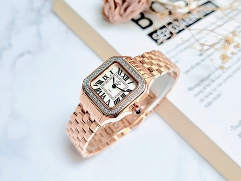 Đồng Hồ Nữ GV2 by Gevril Quartz Milan Diamond Swiss Rose 12111B  