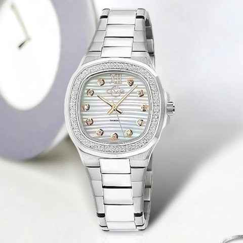 Đồng Hồ Nữ GV2 By Gevril Quartz Potente Diamond Limited Edition 18201B