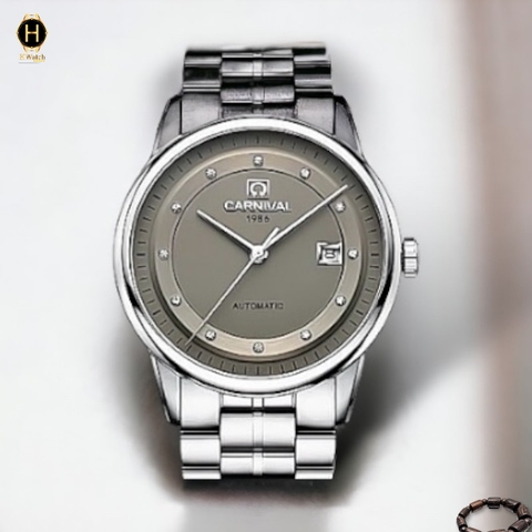 Đồng Hồ Nam Carnival Automatic 5668G-VT-N ( 5668G ) Dây Thép Mặt Xám
