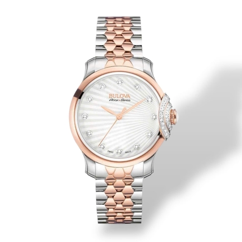 Đồng Hồ Nữ Bulova Quartz AccuSwiss Bellecombe Diamond 65R164