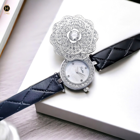 9559B Da Đen Vỏ Trắng Mặt Trắng