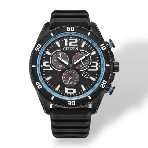 Đồng Hồ Nam Citizen Quartz Eco-Drive Chronograph Brycen Black AT2587-02E