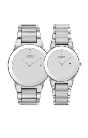 Đồng Hồ Cặp Citizen Quartz Eco-Drive GA1050-51A và AU1060-51A ( Giá 1 Chiếc )