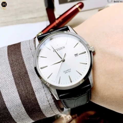 Đồng Hồ Nam Citizen Quartz BI5000-10A Dây Da
