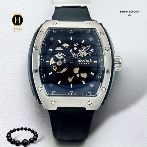 Đồng Hồ Nam Berlink Automatic BK5009-G01 Dây Casu Vỏ Trắng Limited Edition