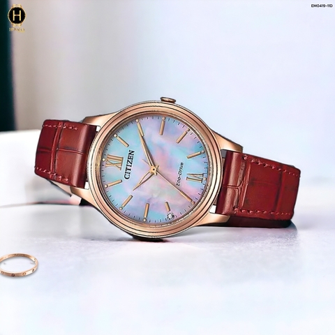 Đồng Hồ Nữ Citizen Quartz Eco-Drive EM0419-11D 