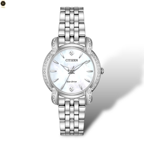 Đồng Hồ Nữ Citizen Quartz Eco-drive Jolie Diamond EM0690-50D