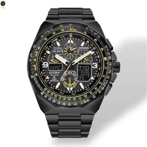 Đồng Hồ Nam Citizen Quartz Eco-Drive Promaster Skyhawk A-T Chronograph Black JY8127-59E